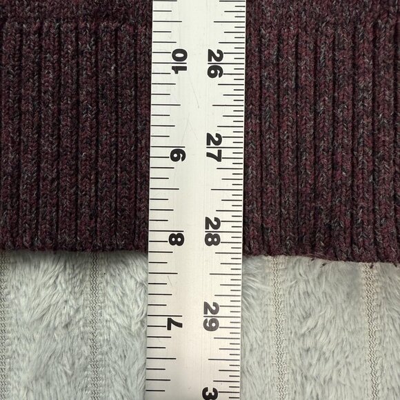 Calvin Klein Sweater Mens Large Burgundy Quarter Zip Preppy Pullover Mock Neck - Picture 5 of 9